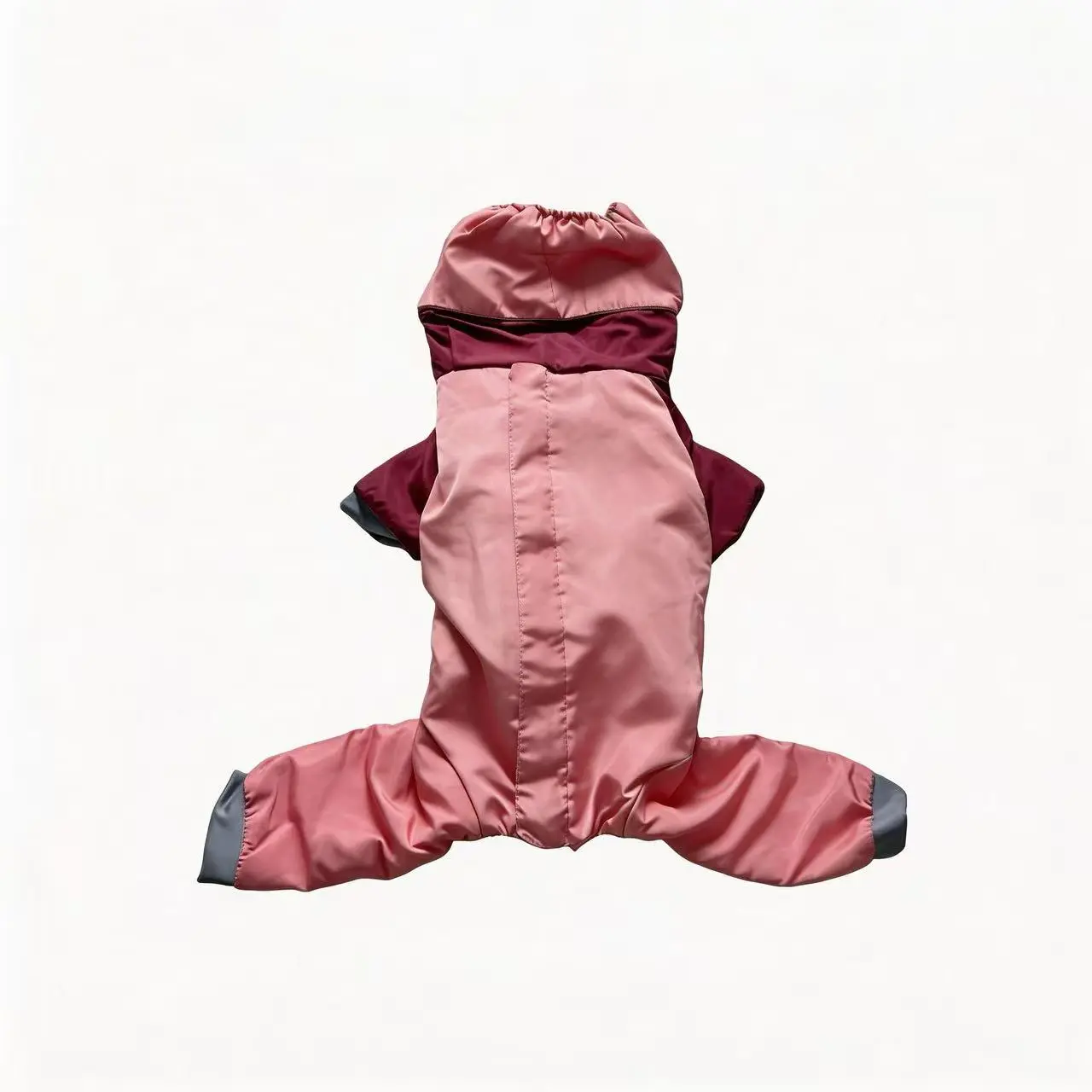 Rose Pink Warm Pet Winter Coat back view
