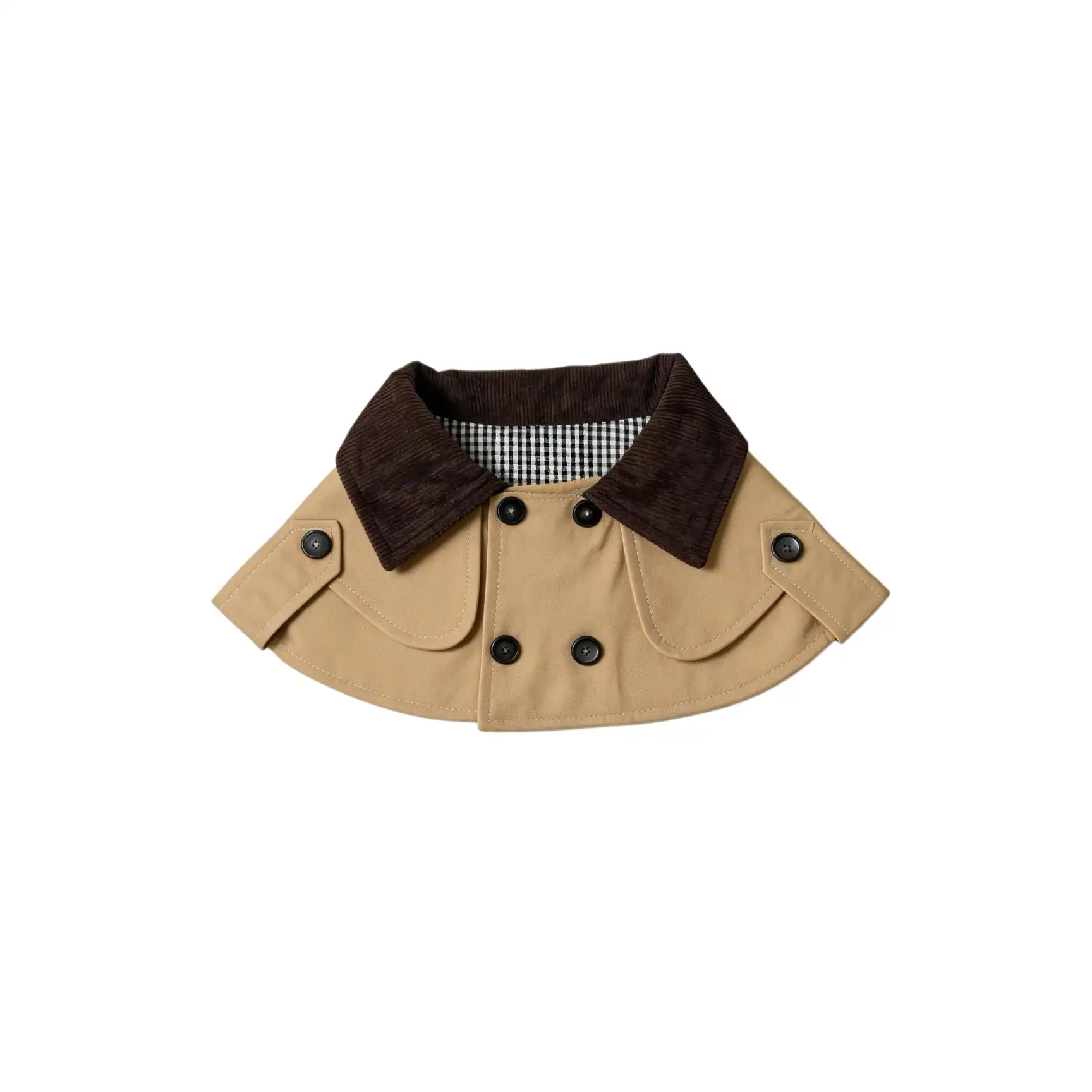 Islet Store English classic trench coat pet scarf for british style pet apparel