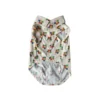Front view of Vibrant Summer Pet Clothes cotton button-down