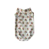 Smiling floral Vibrant Summer Pet Clothes cotton shirt back view