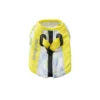 Flat lay view of yellow plaid evaporative dog cooling vest