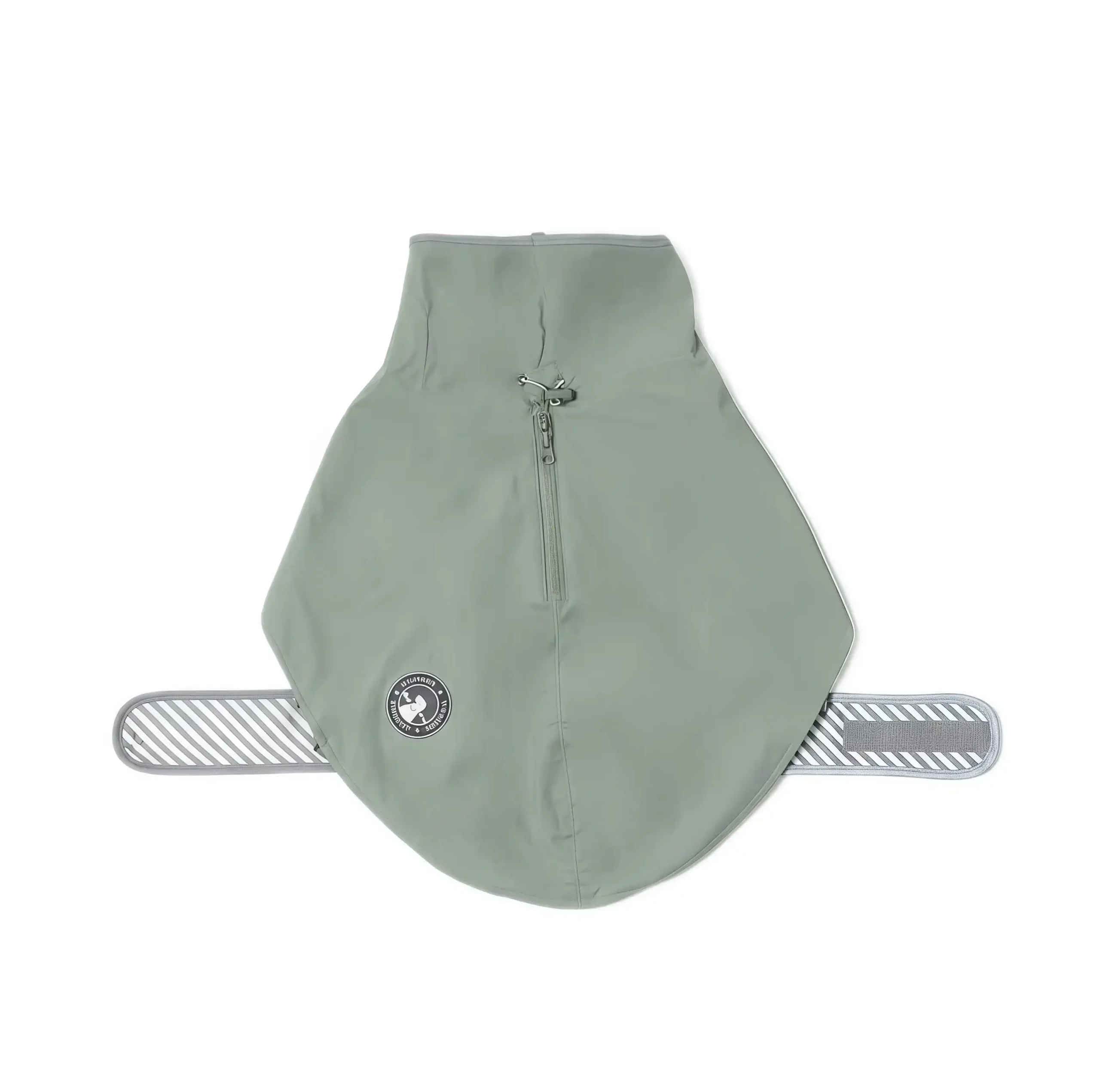 Sage Green waterproof pet adventure jacket for cats and dogs.