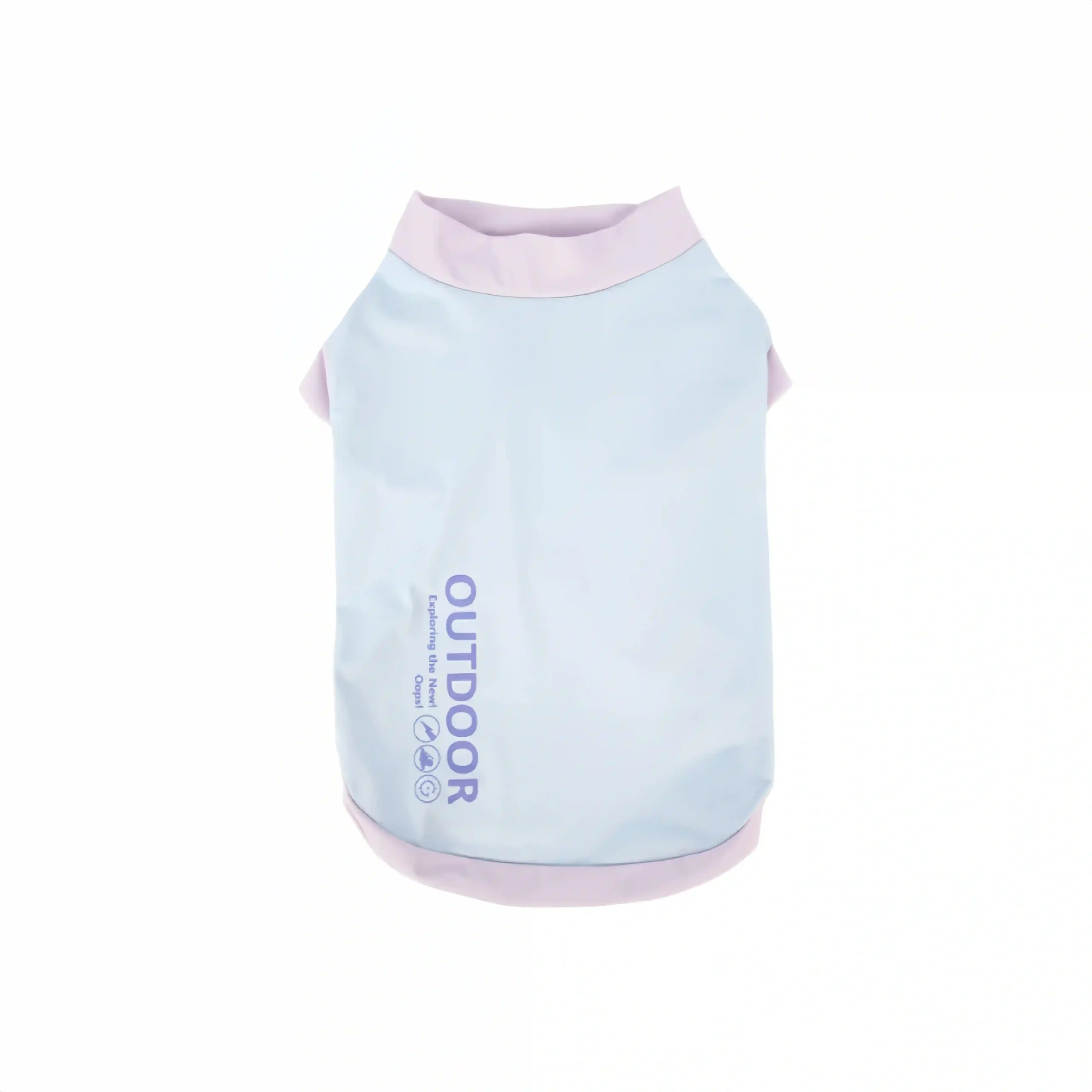 Flat lay view of blue Instant-Cooling Dog Vest
