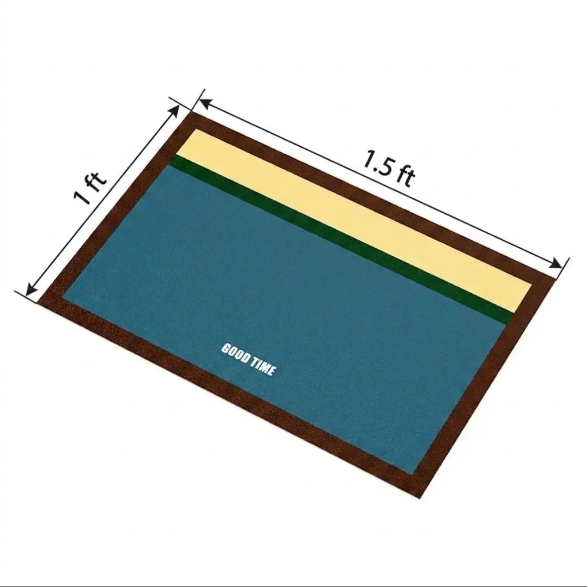 Dimensions of the blue stripe waterproof leather pet mat