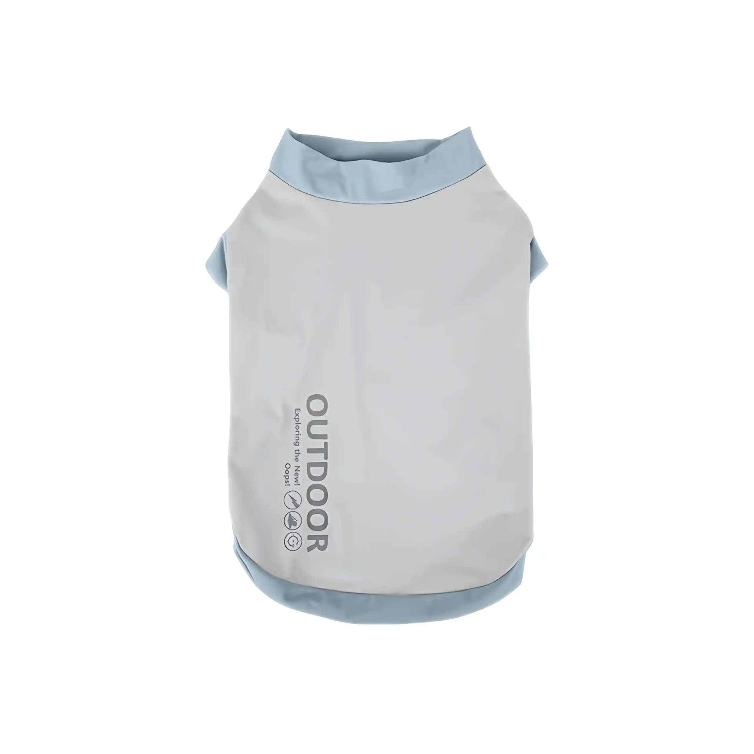 Flat lay view of gray Instant-Cooling Dog Vest