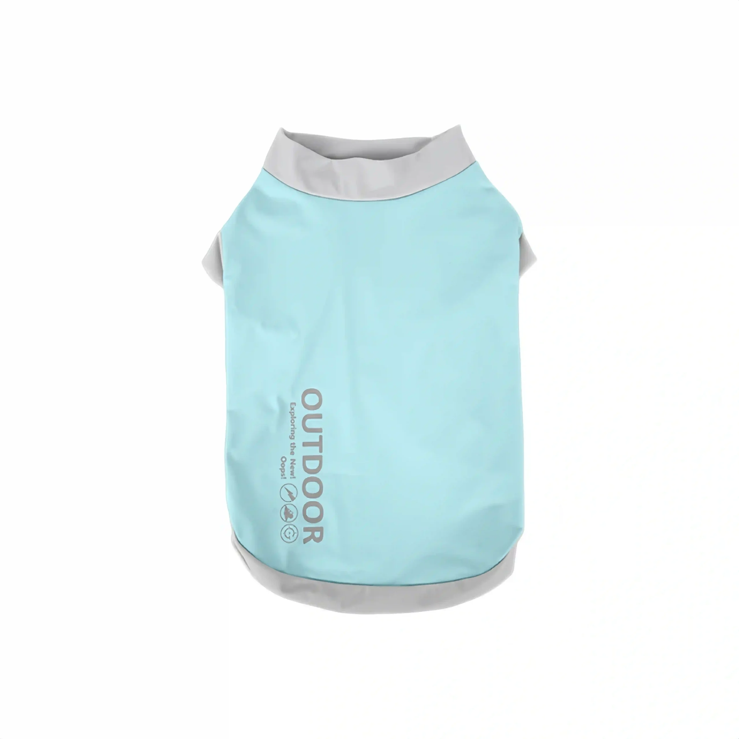 Flat lay view of green Instant-Cooling Dog Vest
