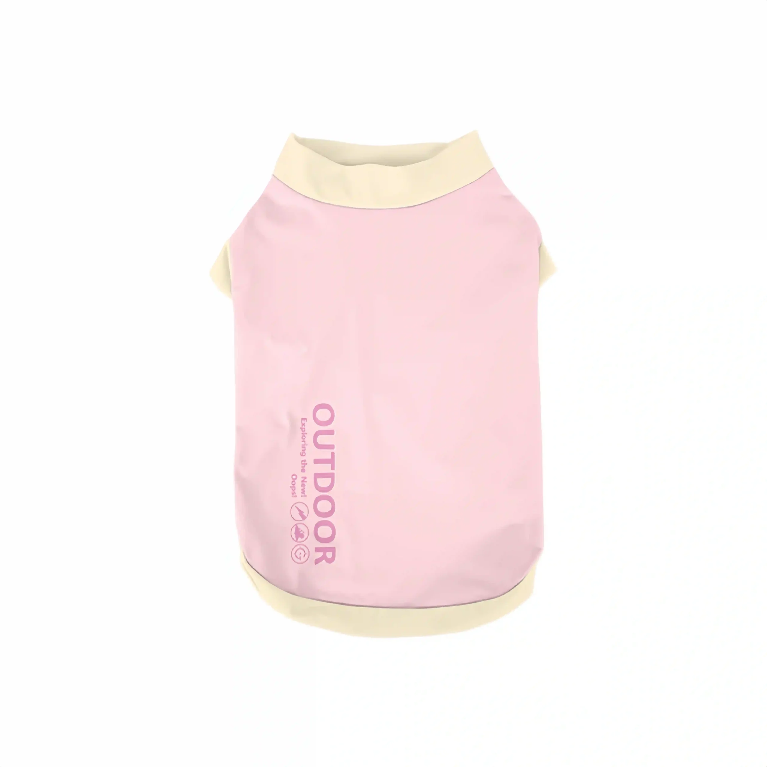 Flat lay view of pink Instant-Cooling Dog Vest