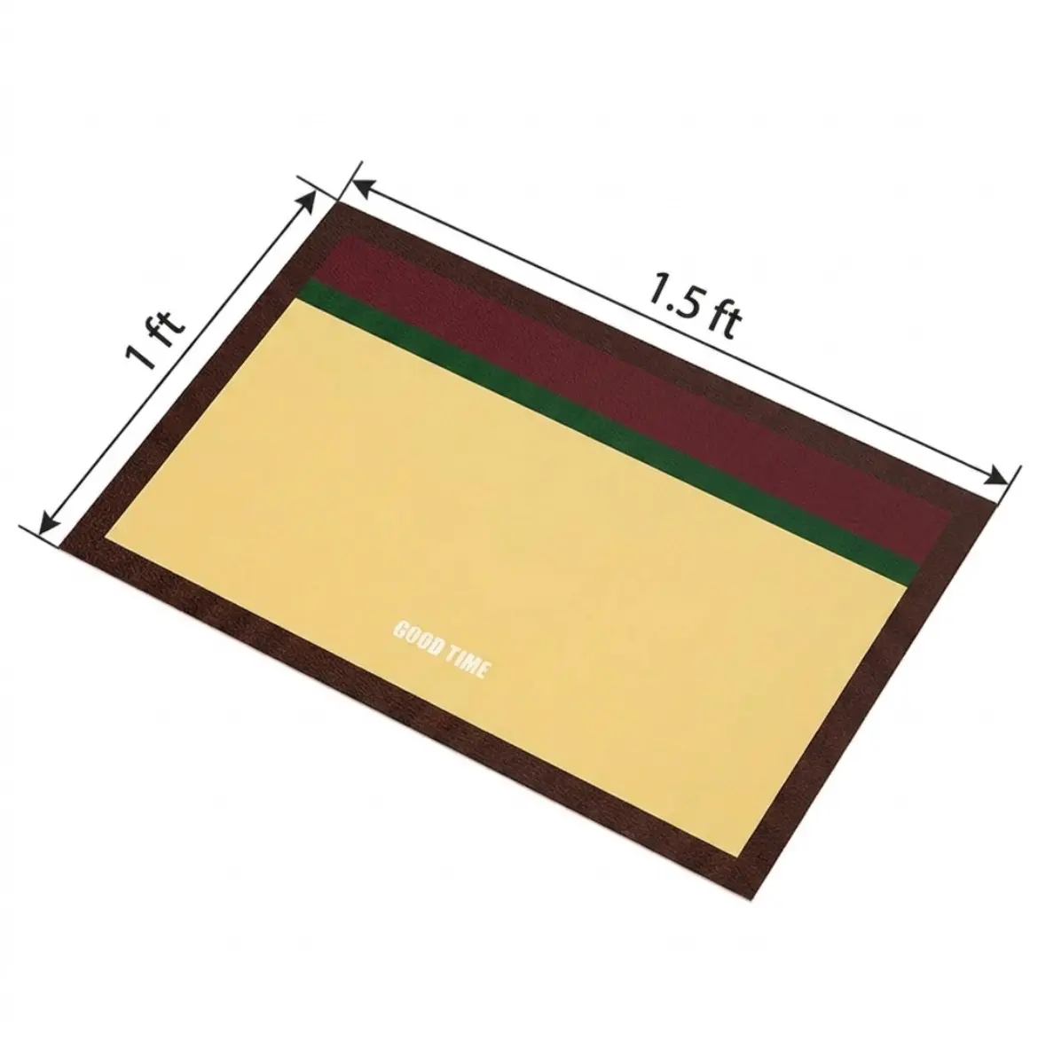 Dimensions of the yellow stripe waterproof leather pet mat